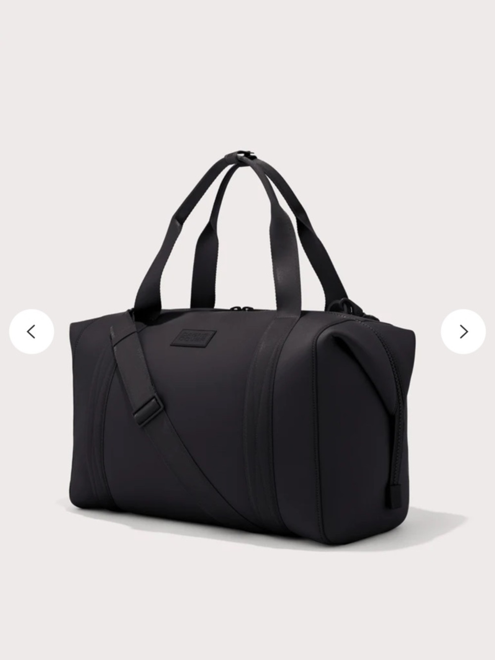 Dagne Dover Landon Black Extra Large Carry On Neoprene Travel Duffel